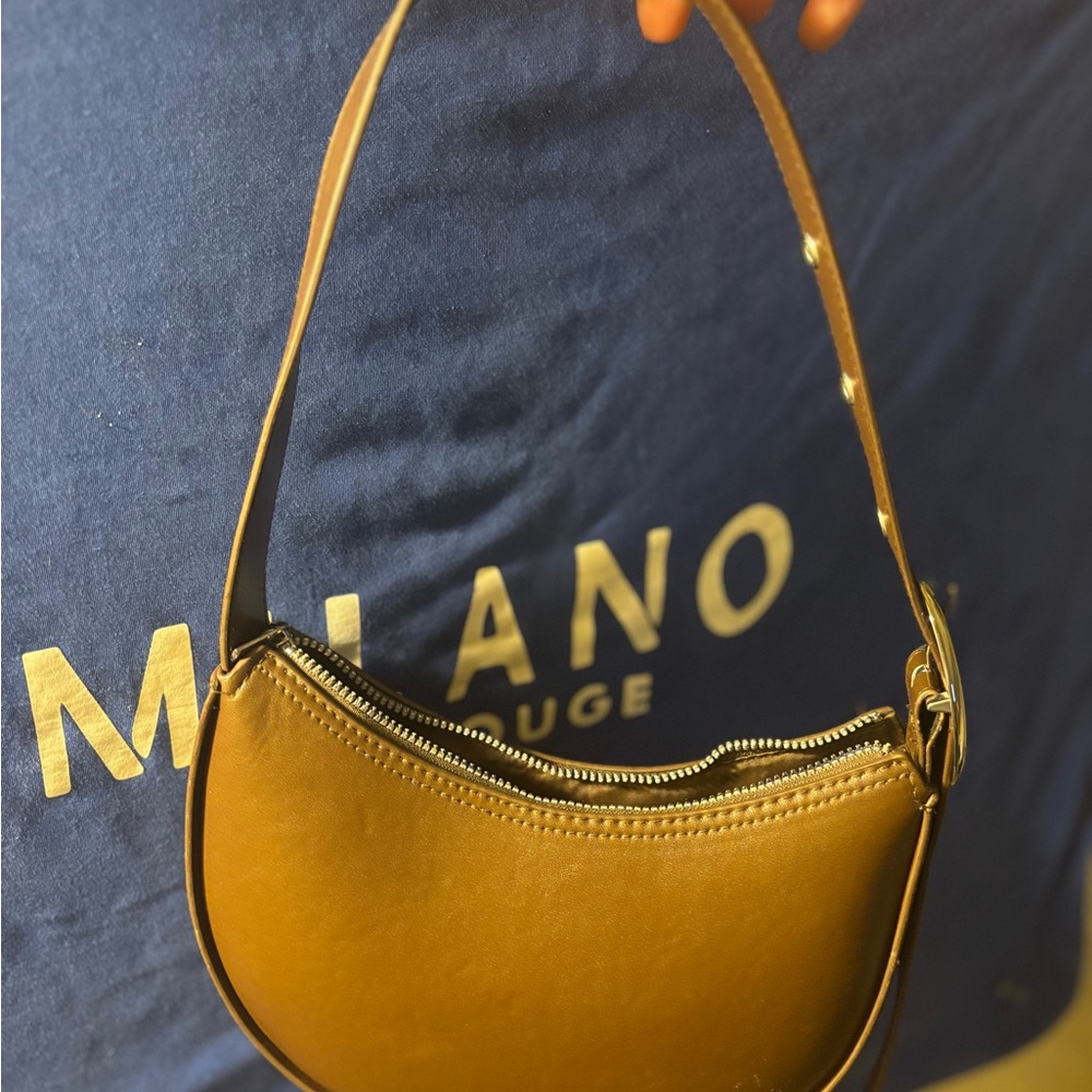 Zara * Brown Handle Bag With Strap Belt.